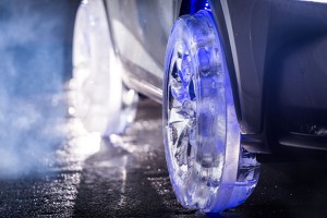 lexus nx with wheels made from ice