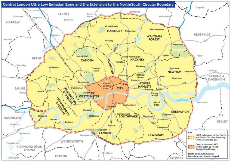 London ULEZ Expansion from 25 October 2021
