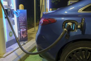Electric vehicle on charge