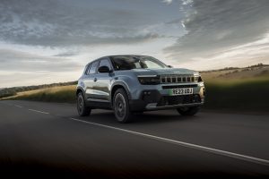 Jeep Avenger on road driving