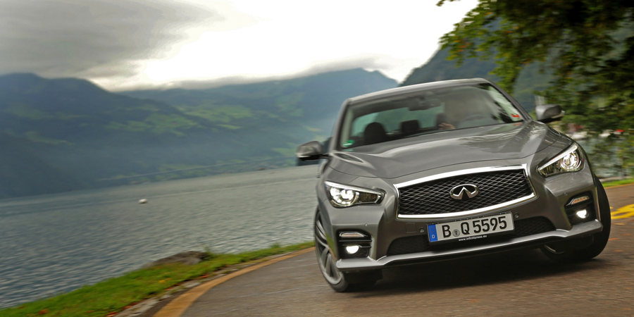 infiniti q50 lease driving front view